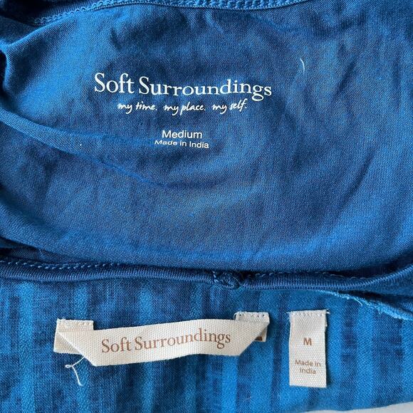 Soft Surroundings Esme Embroidered 2 Pc Womens Top Sz M Lace Granny Boho Lagom - Picture 10 of 16